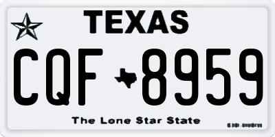 TX license plate CQF8959