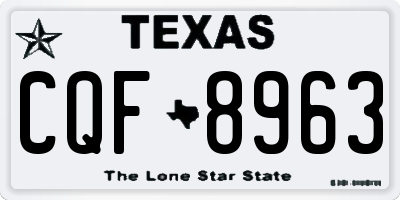 TX license plate CQF8963