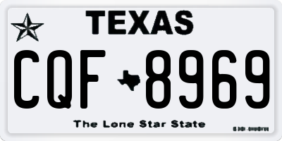 TX license plate CQF8969