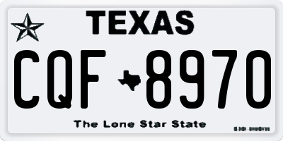 TX license plate CQF8970