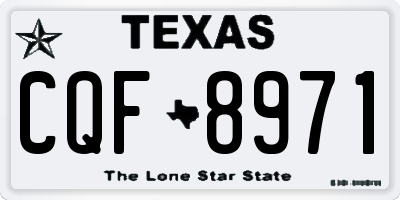 TX license plate CQF8971