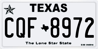 TX license plate CQF8972