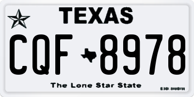 TX license plate CQF8978