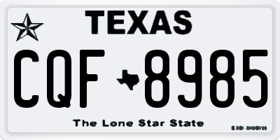 TX license plate CQF8985