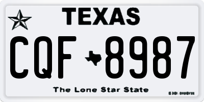 TX license plate CQF8987