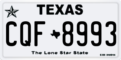 TX license plate CQF8993