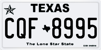 TX license plate CQF8995