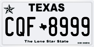 TX license plate CQF8999