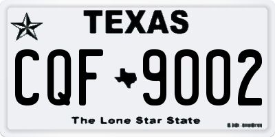 TX license plate CQF9002