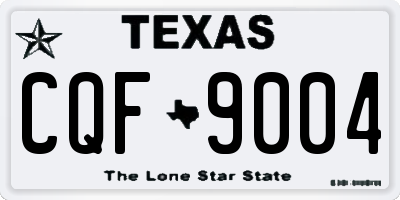 TX license plate CQF9004