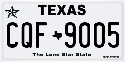 TX license plate CQF9005