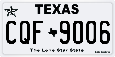 TX license plate CQF9006
