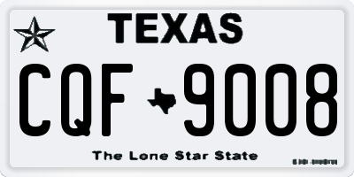TX license plate CQF9008