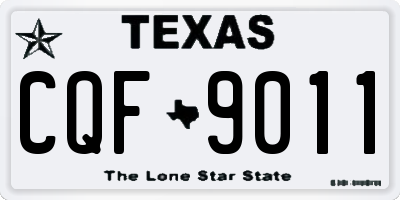 TX license plate CQF9011