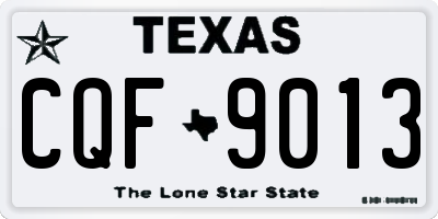 TX license plate CQF9013