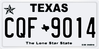 TX license plate CQF9014