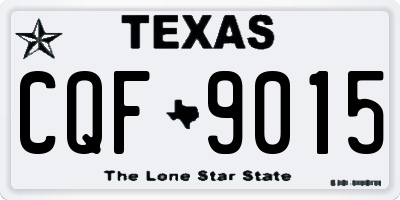 TX license plate CQF9015