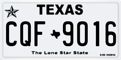 TX license plate CQF9016