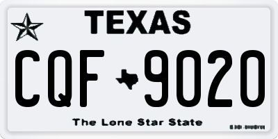 TX license plate CQF9020