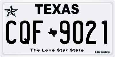 TX license plate CQF9021