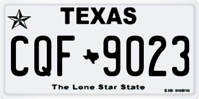 TX license plate CQF9023