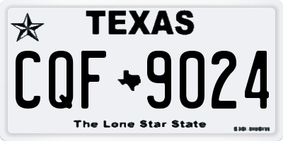 TX license plate CQF9024