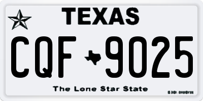 TX license plate CQF9025