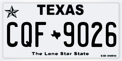 TX license plate CQF9026