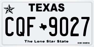 TX license plate CQF9027