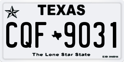 TX license plate CQF9031