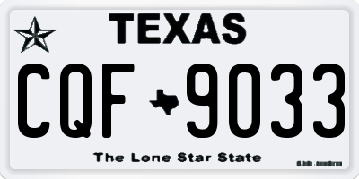 TX license plate CQF9033