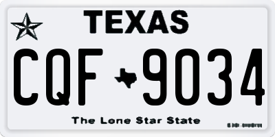 TX license plate CQF9034