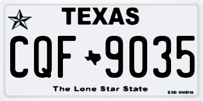 TX license plate CQF9035
