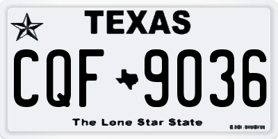 TX license plate CQF9036