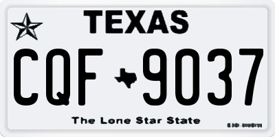 TX license plate CQF9037
