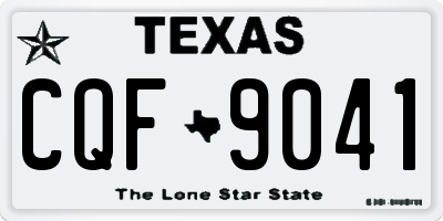TX license plate CQF9041