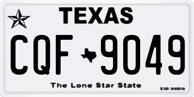 TX license plate CQF9049