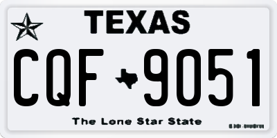 TX license plate CQF9051