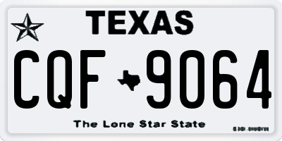 TX license plate CQF9064