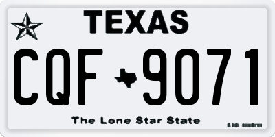 TX license plate CQF9071