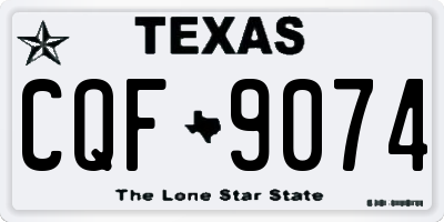 TX license plate CQF9074
