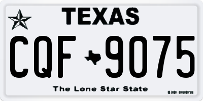 TX license plate CQF9075