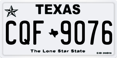 TX license plate CQF9076