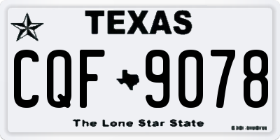 TX license plate CQF9078