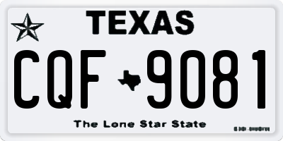 TX license plate CQF9081