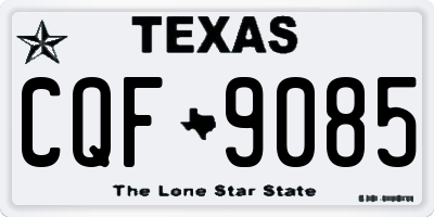 TX license plate CQF9085
