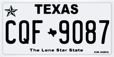 TX license plate CQF9087