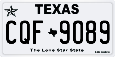 TX license plate CQF9089