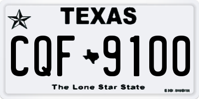 TX license plate CQF9100