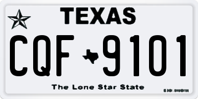 TX license plate CQF9101
